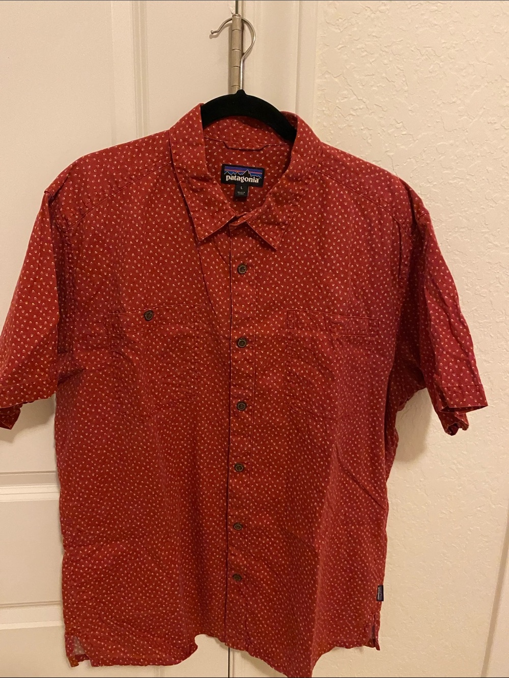 Patagonia Men's Short Sleeve Button-Up Shirt — Red
